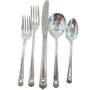 Rogers Brothers Silverplate Eternally Yours Coquette‎ 5 Piece Setting 7-8